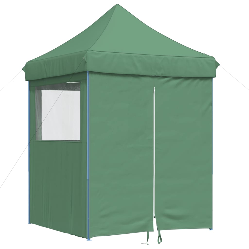 Tenda p/ festas pop-up dobrável com 4 paredes laterais verde