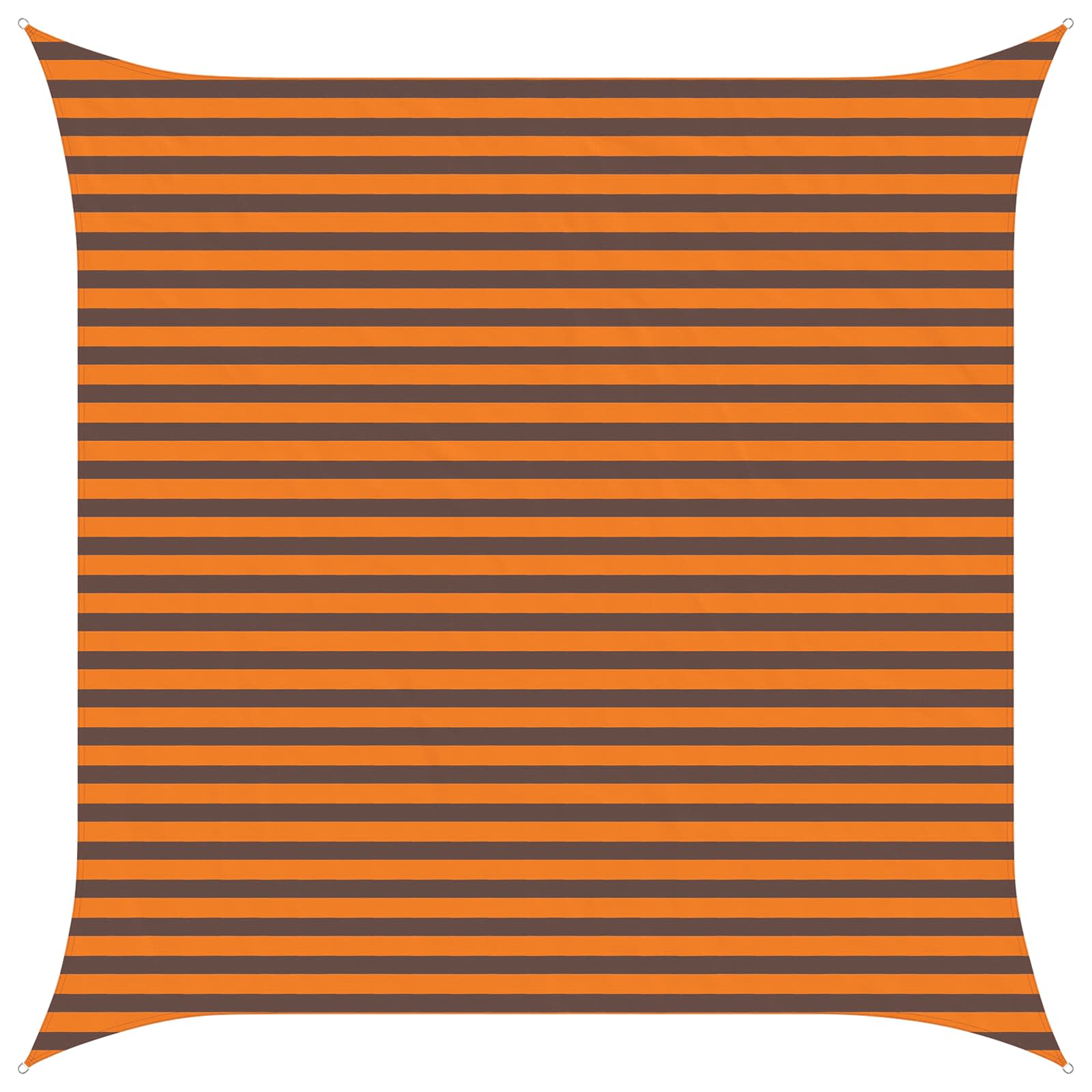 Vela de sombra solar laranja e marrom 3,6 x 3,6 m
