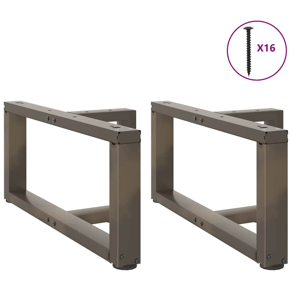 Pés para mesa de centro em forma de t, 2 peças, preto, 70x25x(30-31) cm, aço