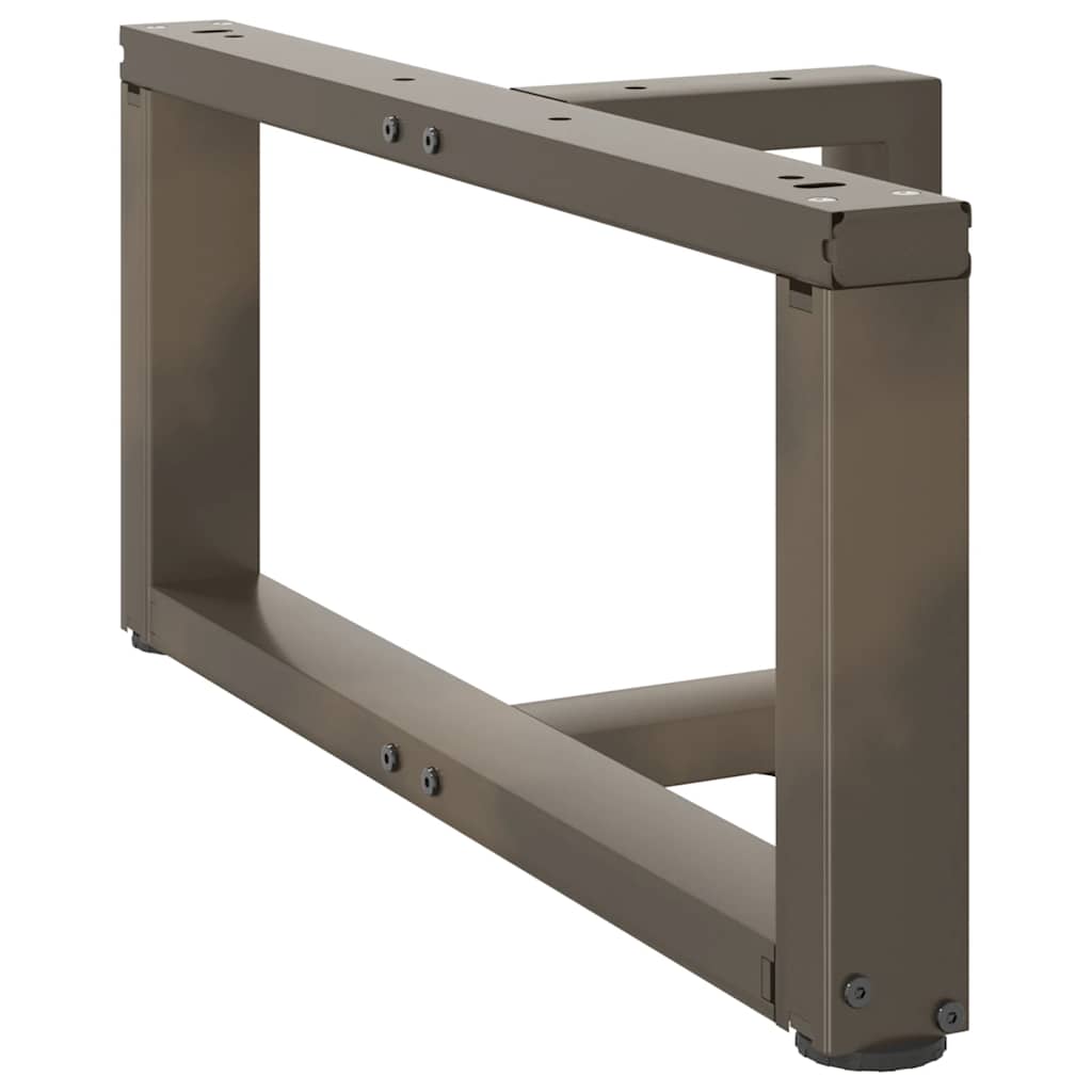 Pés para mesa de centro em forma de t, 2 peças, preto, 70x25x(30-31) cm, aço