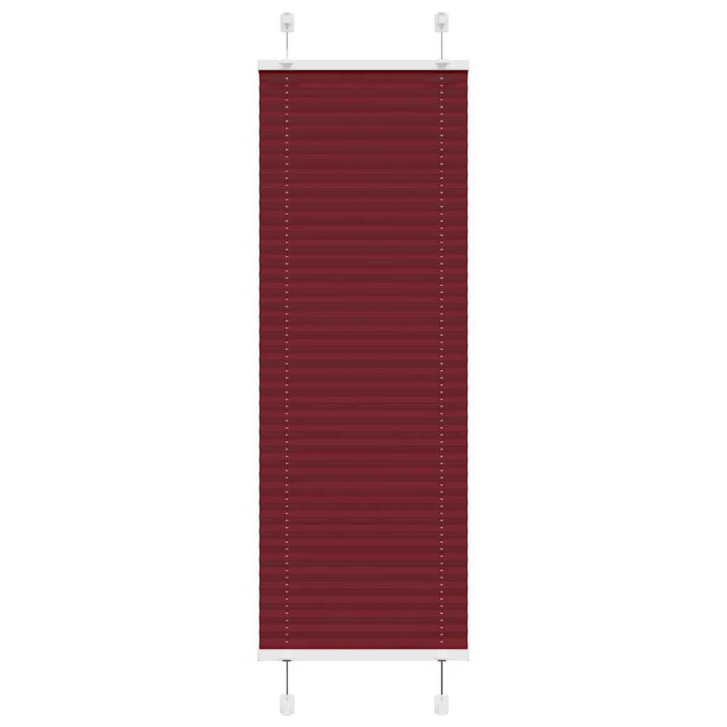 Plissado cego bordéus vermelho 40x100 cm largura tecido 39,4 cm