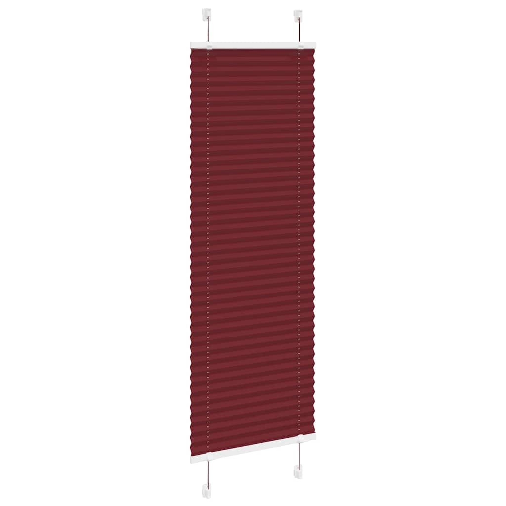 Plissado cego bordéus vermelho 40x100 cm largura tecido 39,4 cm