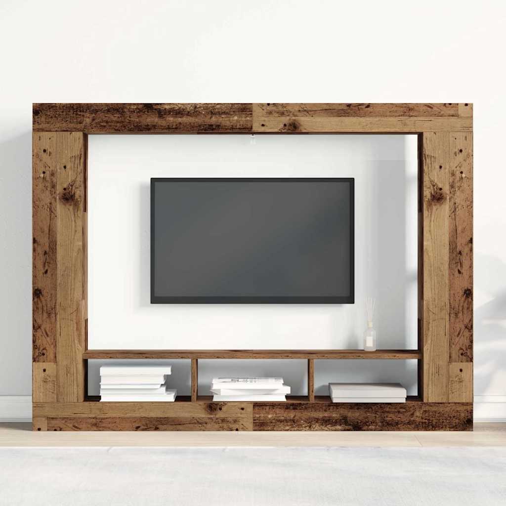 Gabinete para TV 152 x 22 x 113 cm madeira antiga