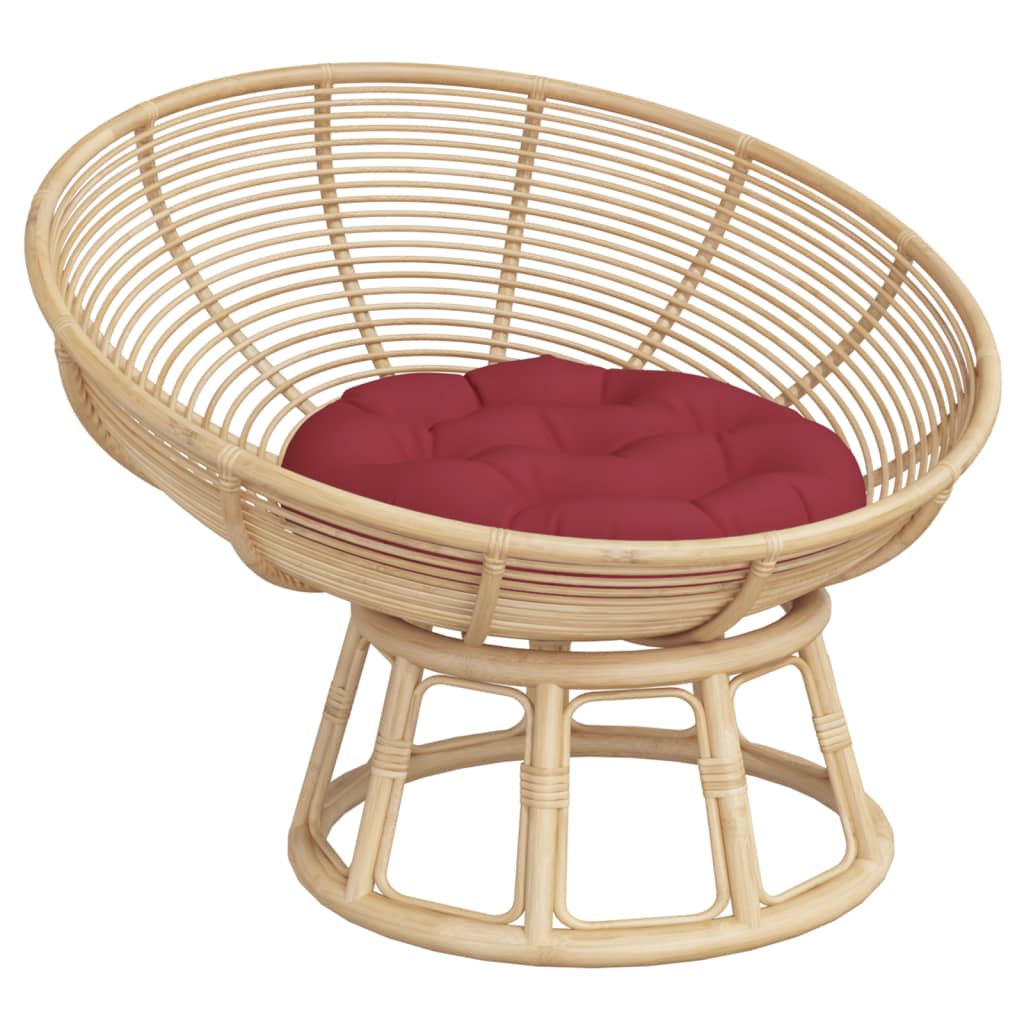 Almofadão redondo ø 60 x11 cm tecido oxford vermelho tinto