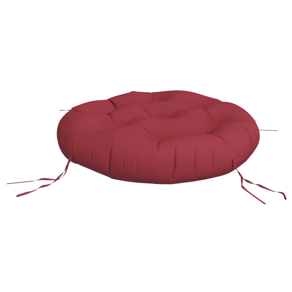 Almofadão redondo ø 60 x11 cm tecido oxford vermelho tinto