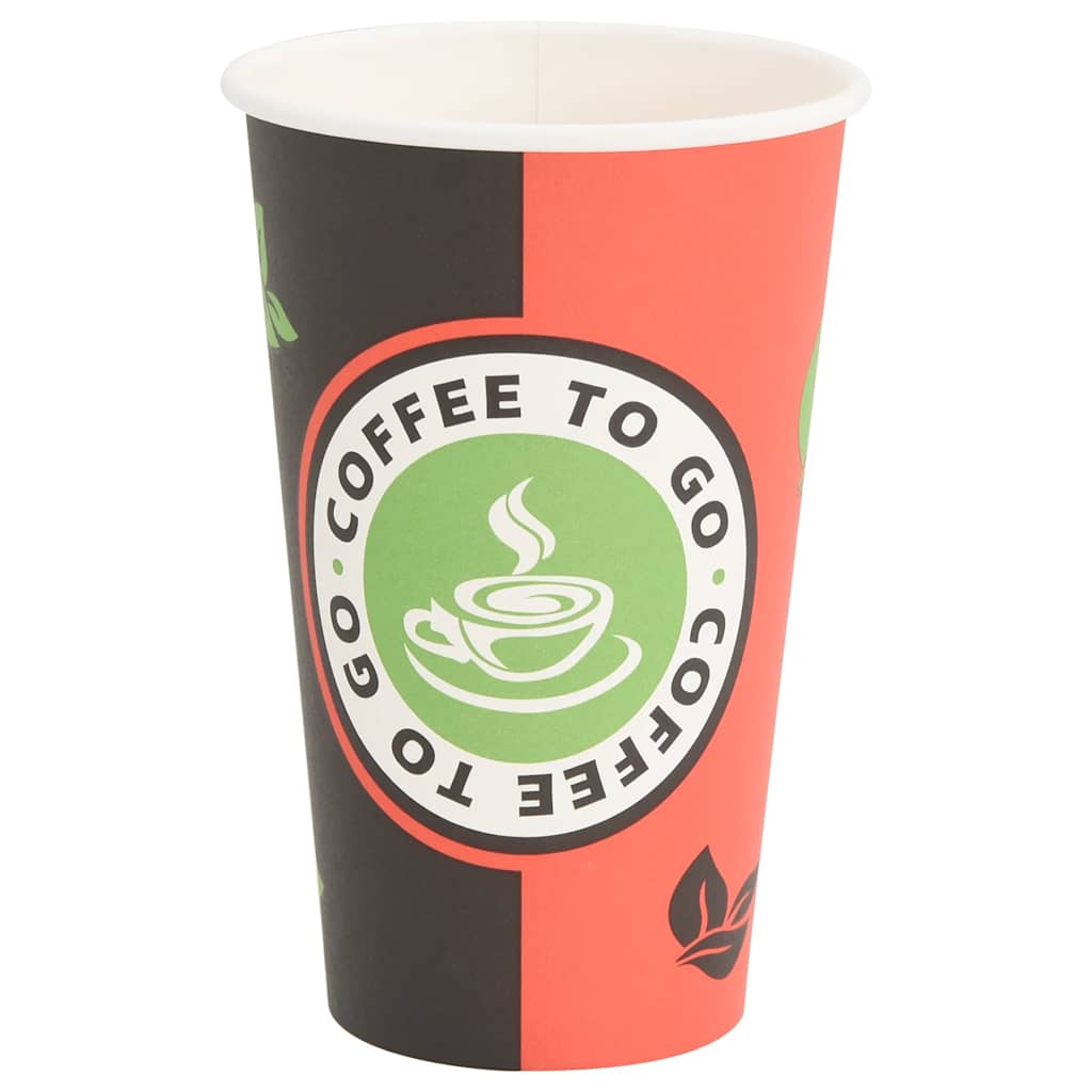 Copos de café de papel 1000 pcs 16oz 400mlvermelho e preto