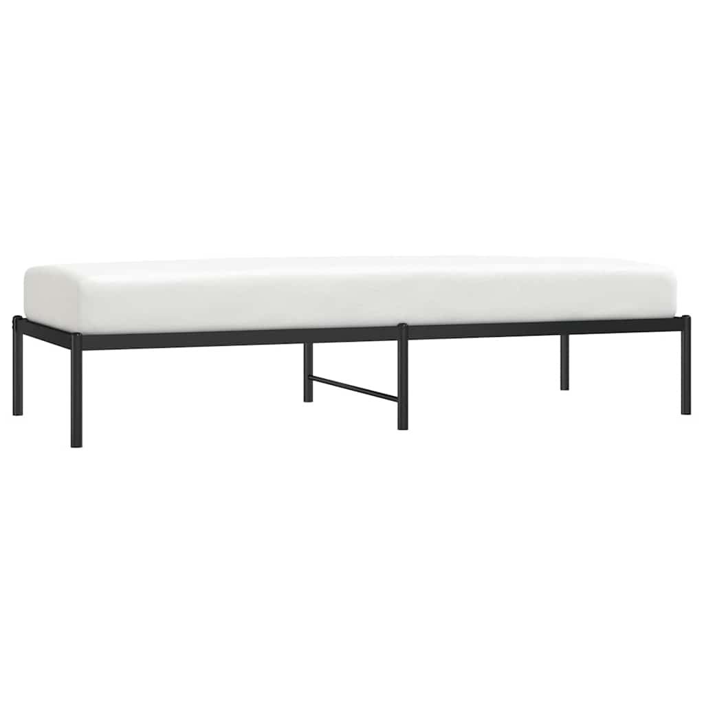 Estrutura de cama 75x190 cm metal preto