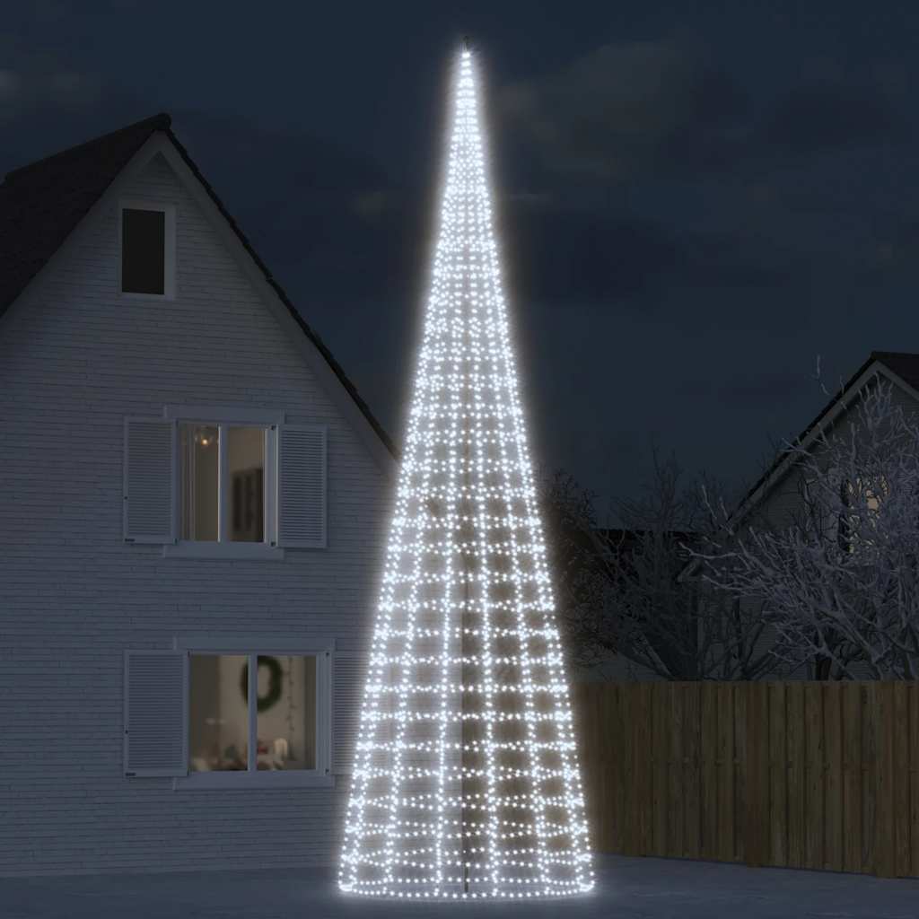 Árvore de natal LED 3000 leds branco frio 800 cm