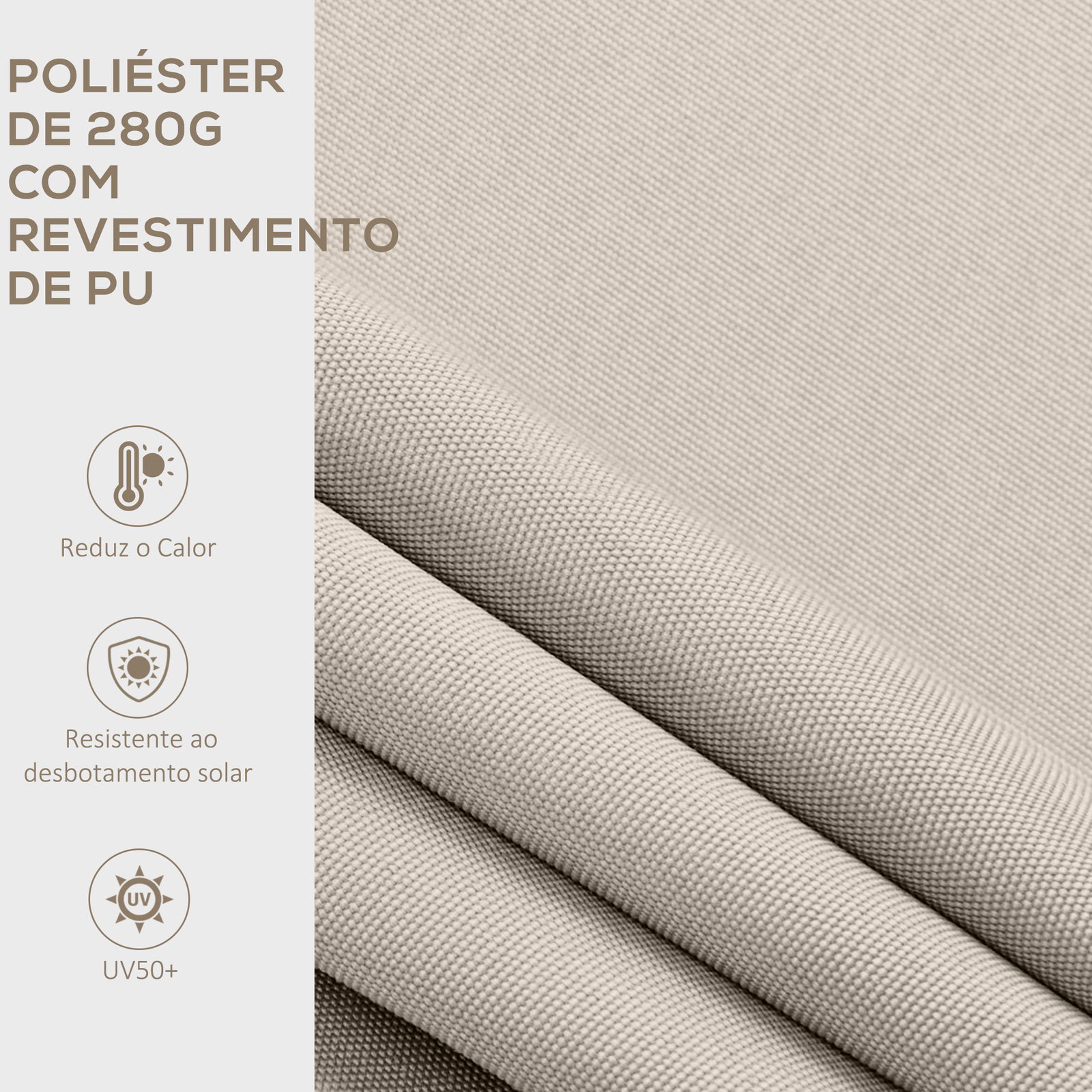 Toldo manual retrátil com manivela 200x250 cm toldo de parede com proteção solar uv50+ e estrutura de alumínio creme