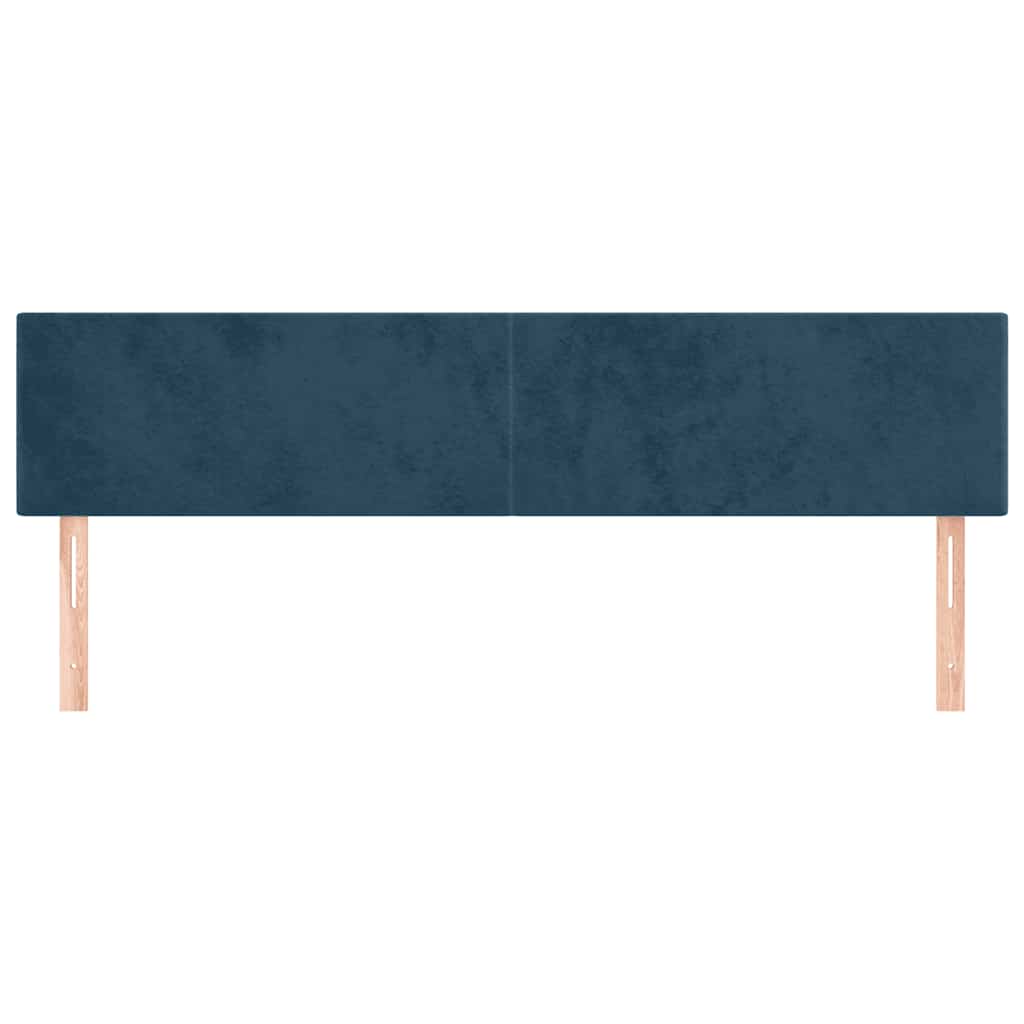 Cabeceiras azul-escuro 200x5x78/88 cm veludo