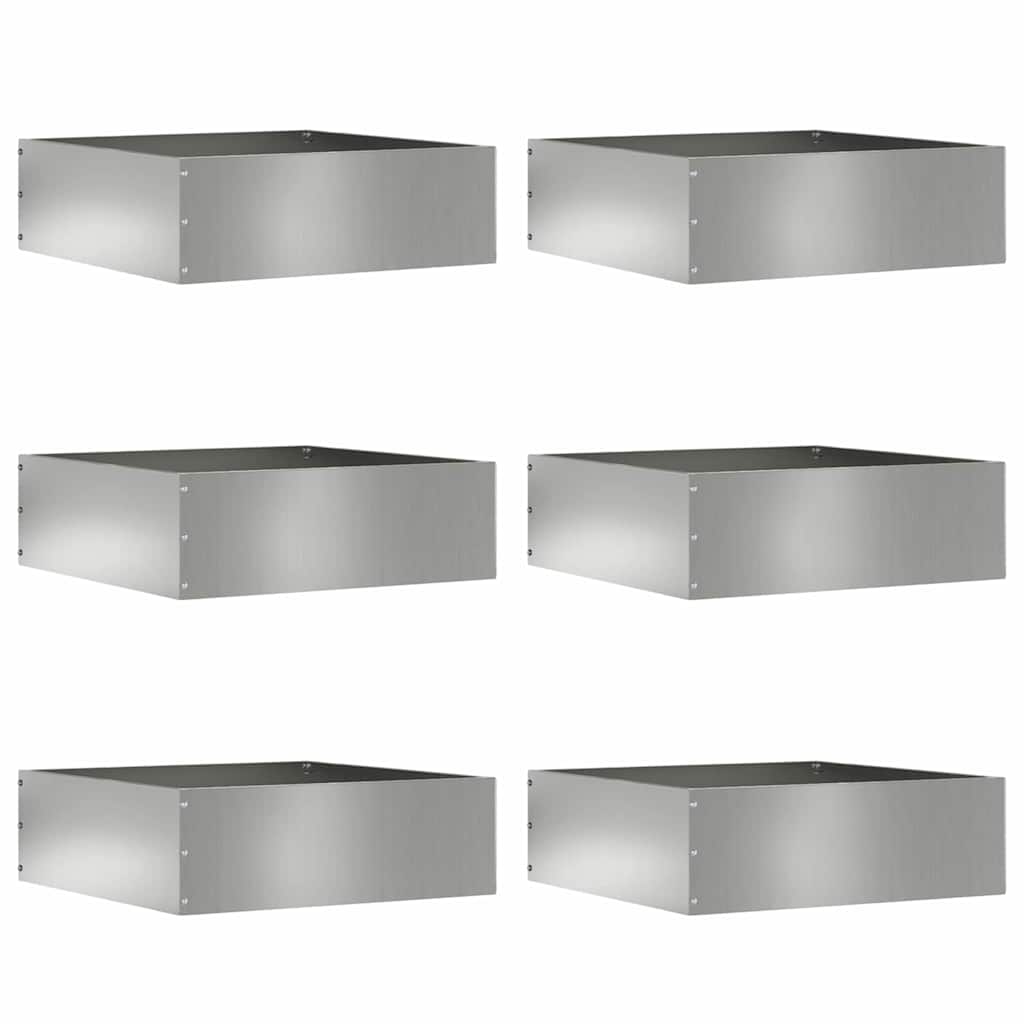 Acabamento para gramado 6 unid. 40 x 40 x 13 cm aço galvanizado