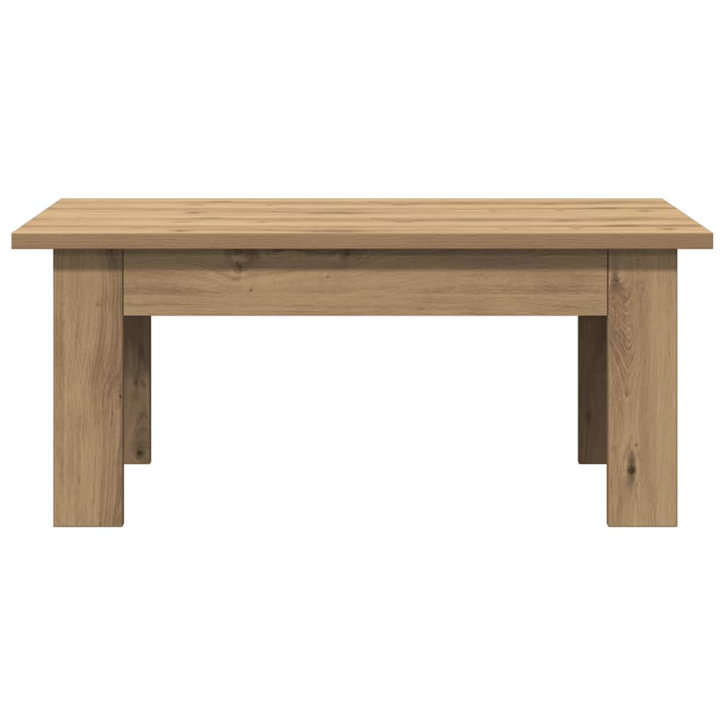 Mesa centro 100x60x42 cm derivados madeira carvalho artisiano