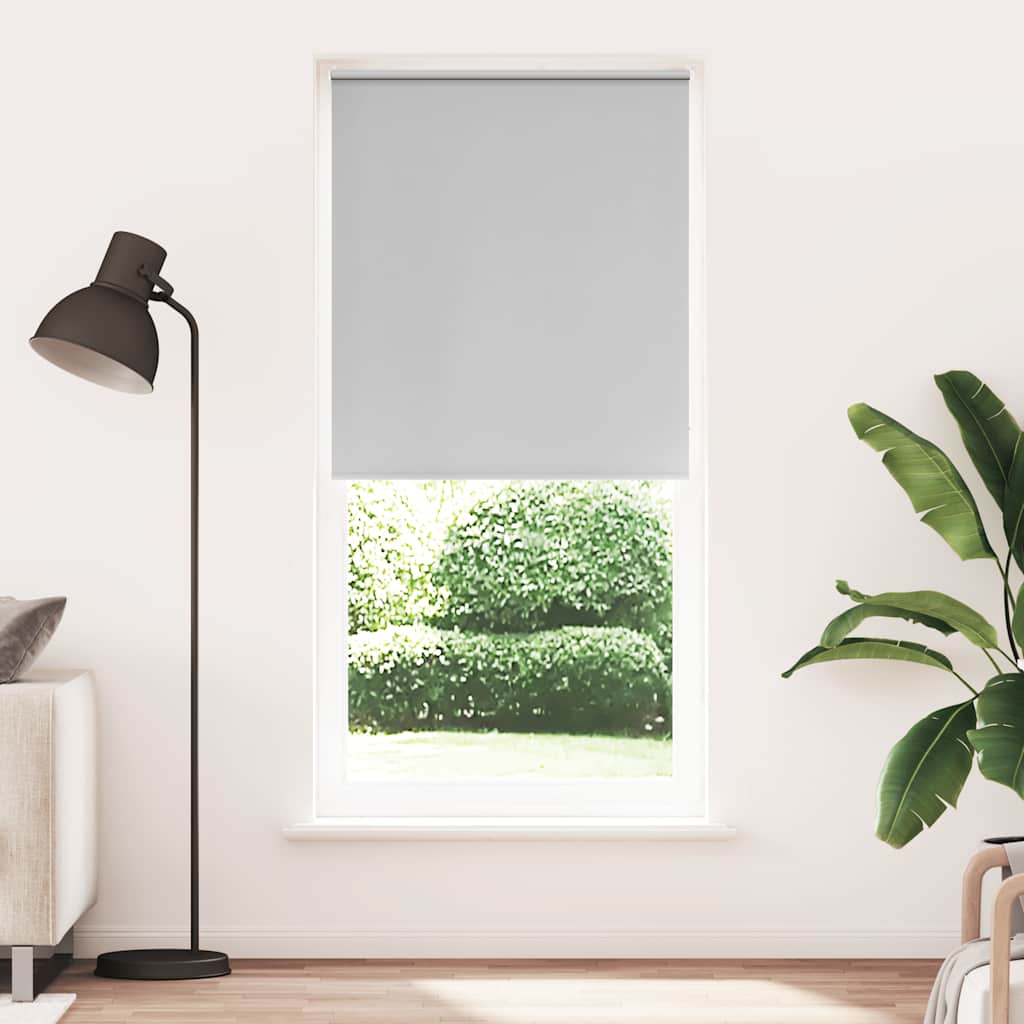 Cortina de rolo blackout 84,4x230 cm, largura do tecido 80 cm, cinza