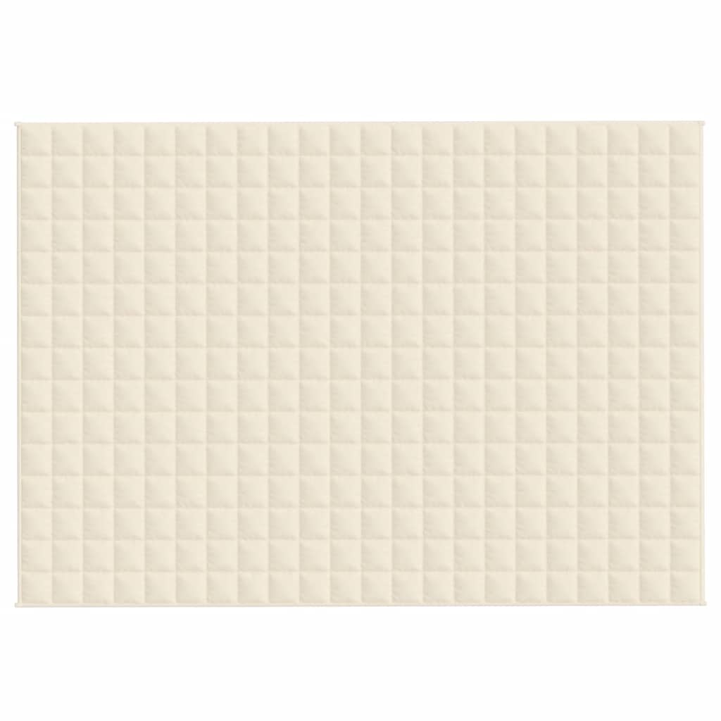 Manta pesada 11 kg 155x220 cm tecido creme-claro