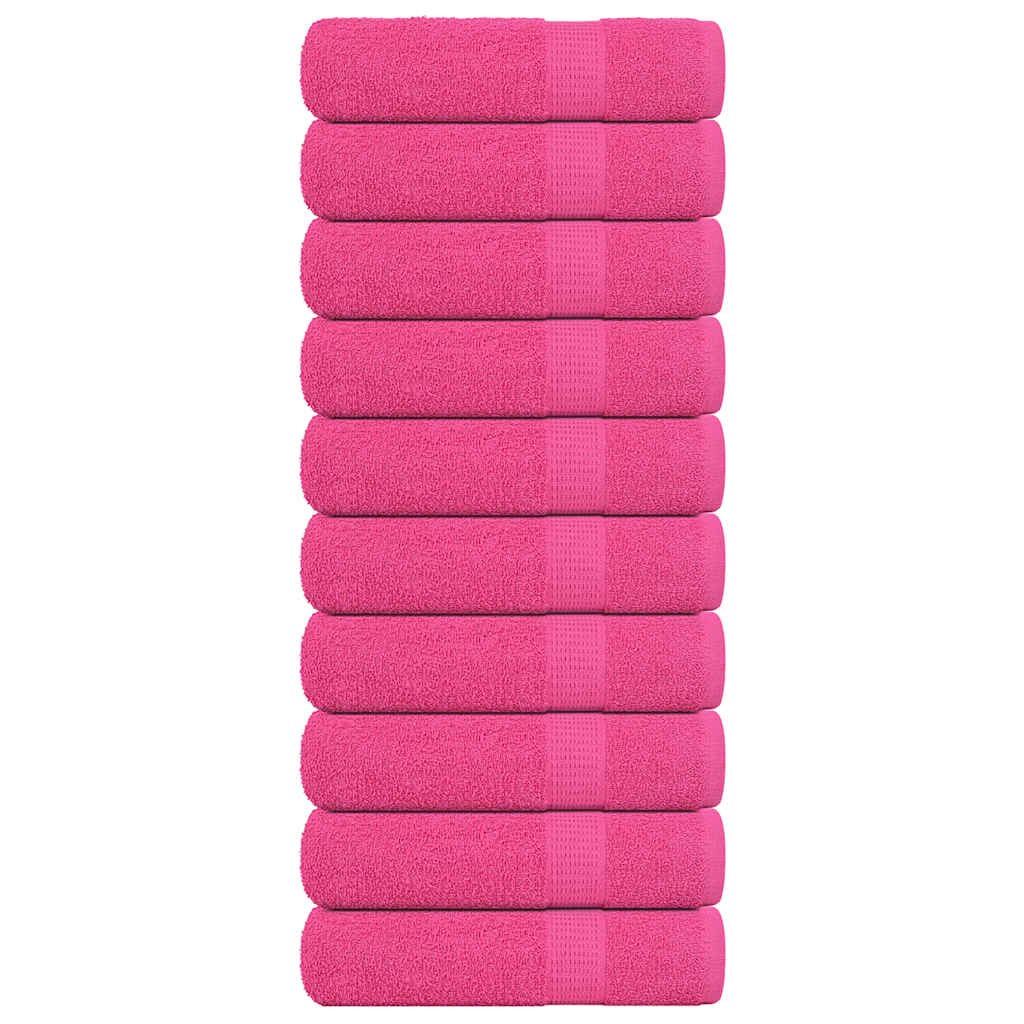 Toalhas de banho frogn 10 pcs 70x140 cm 360 g/m² rosa
