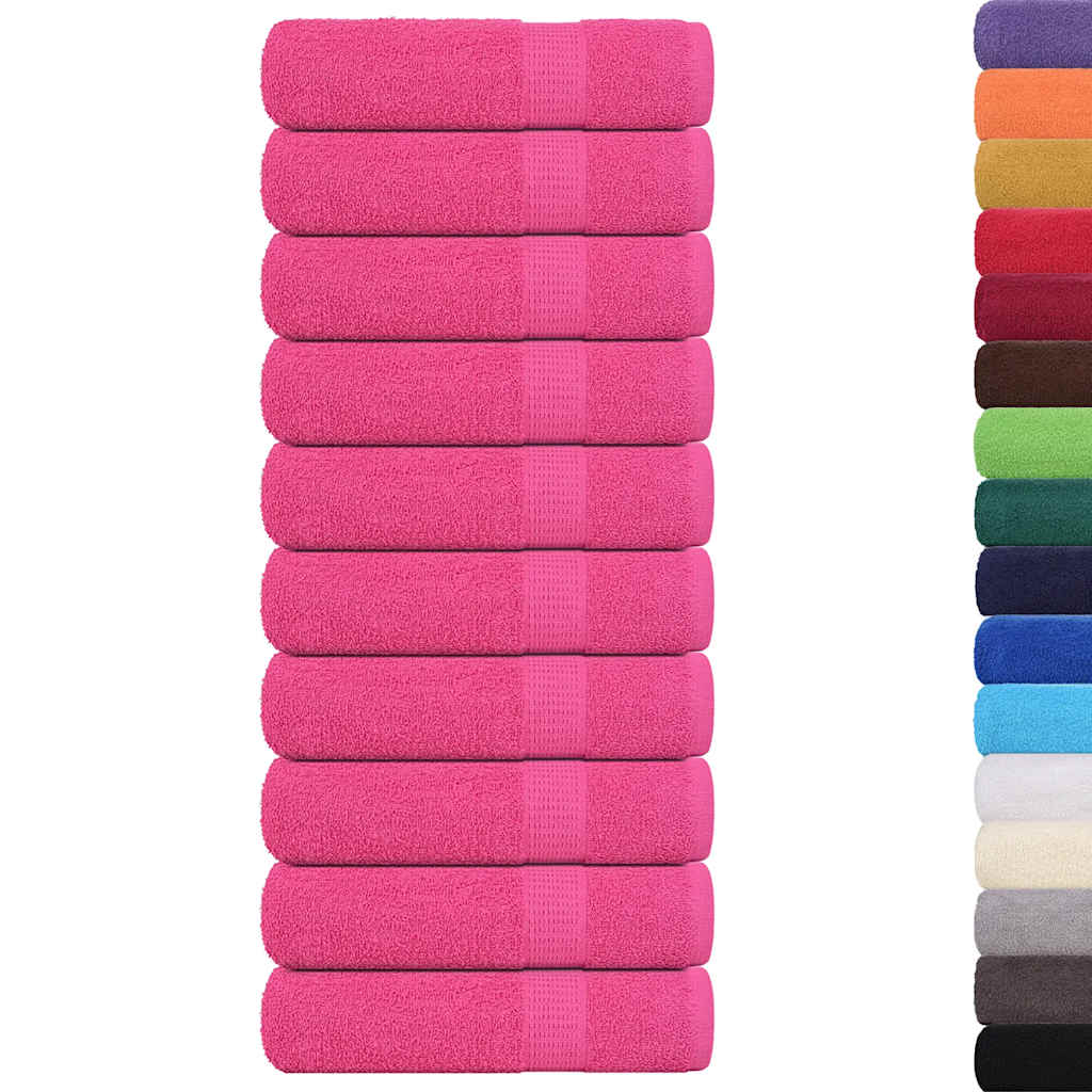 Toalhas de banho frogn 10 pcs 70x140 cm 360 g/m² rosa