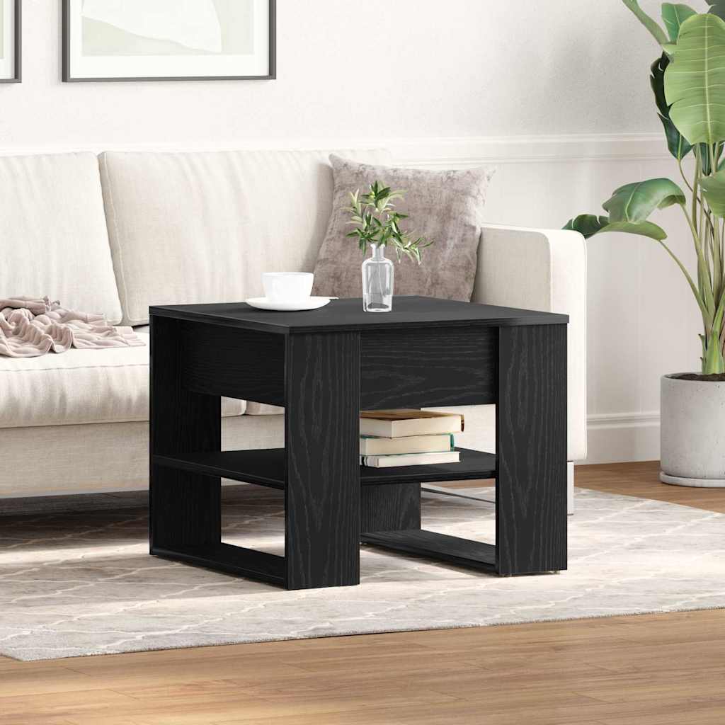 Mesa de centro carvalho preto 55,5 x 55 x 45 cm