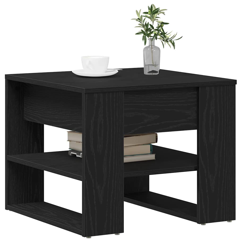 Mesa de centro carvalho preto 55,5 x 55 x 45 cm