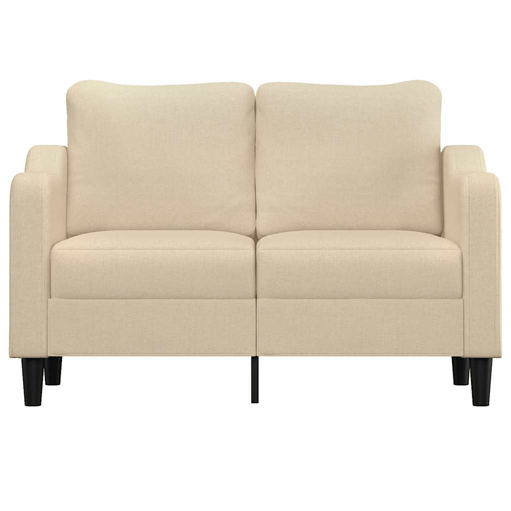 Sofá de 2 lugares tecido 120 cm cor creme