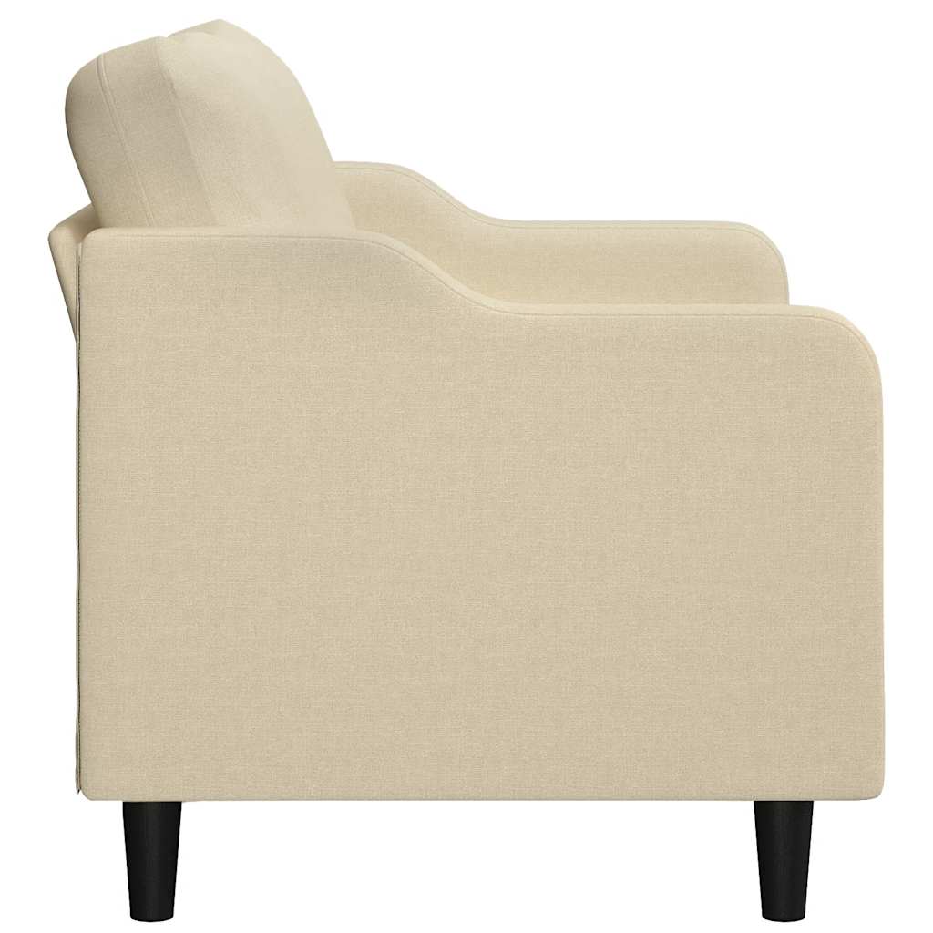 Sofá de 2 lugares tecido 120 cm cor creme