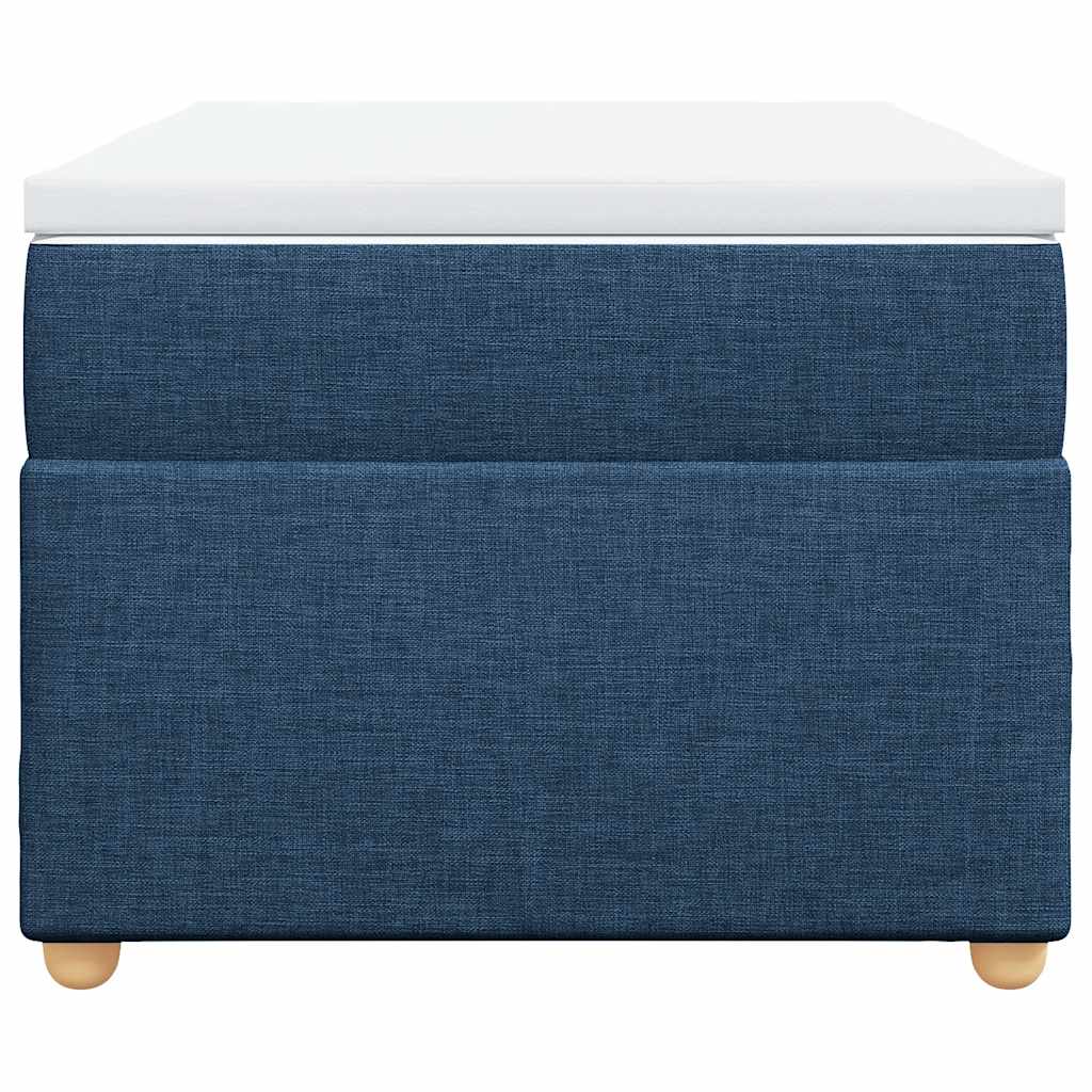 Cama com molas/colchão 100x200 cm tecido azul