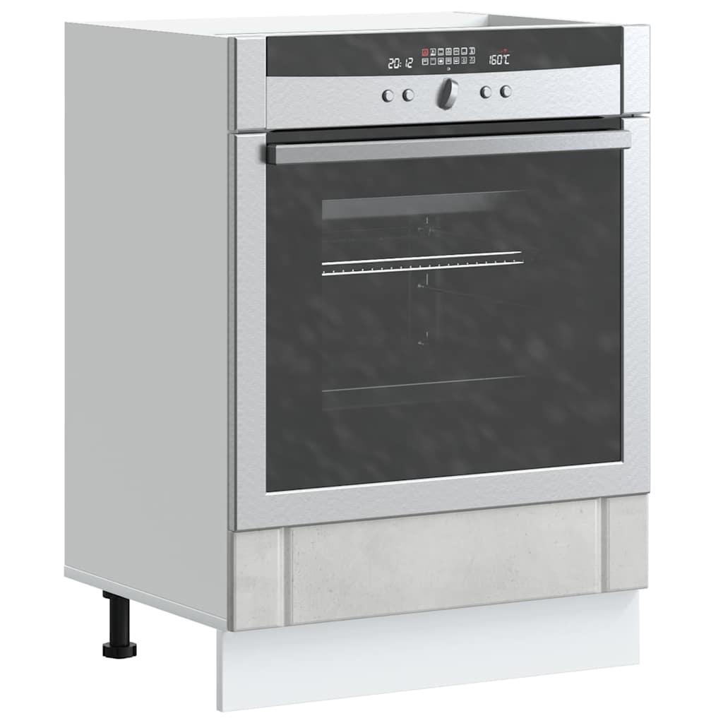 Armário forno lucca derivados de madeira cinzento cimento
