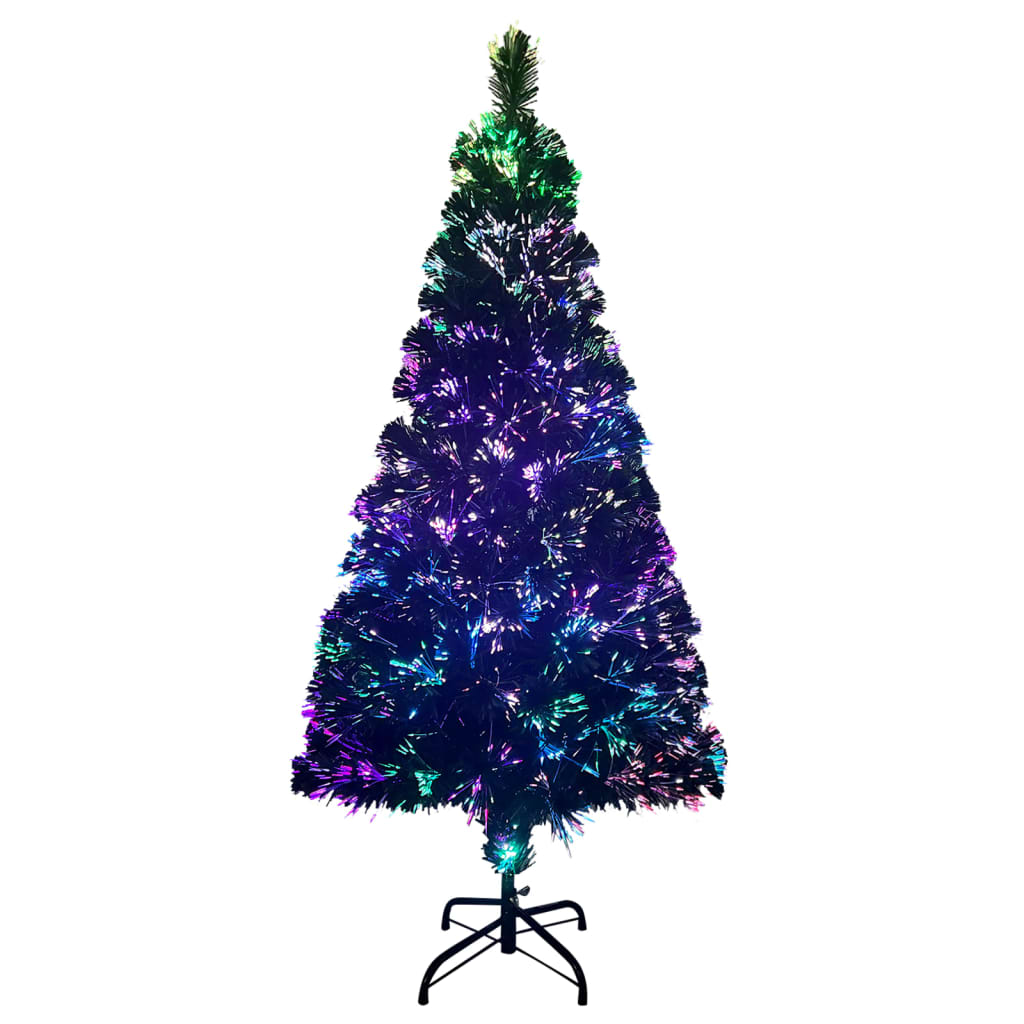 Árvore de natal artificial com suporte 150 cm fibra ótica verde