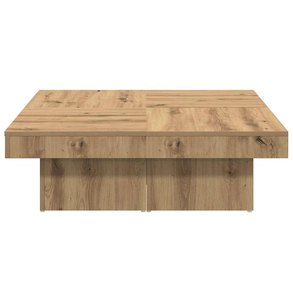 Mesa de centro 90x90x28 cm derivados madeira carvalho castanho