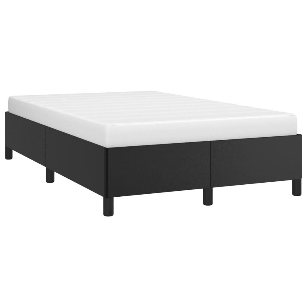 Estrutura de cama sem colchão 120x200 cm couro artificial preto
