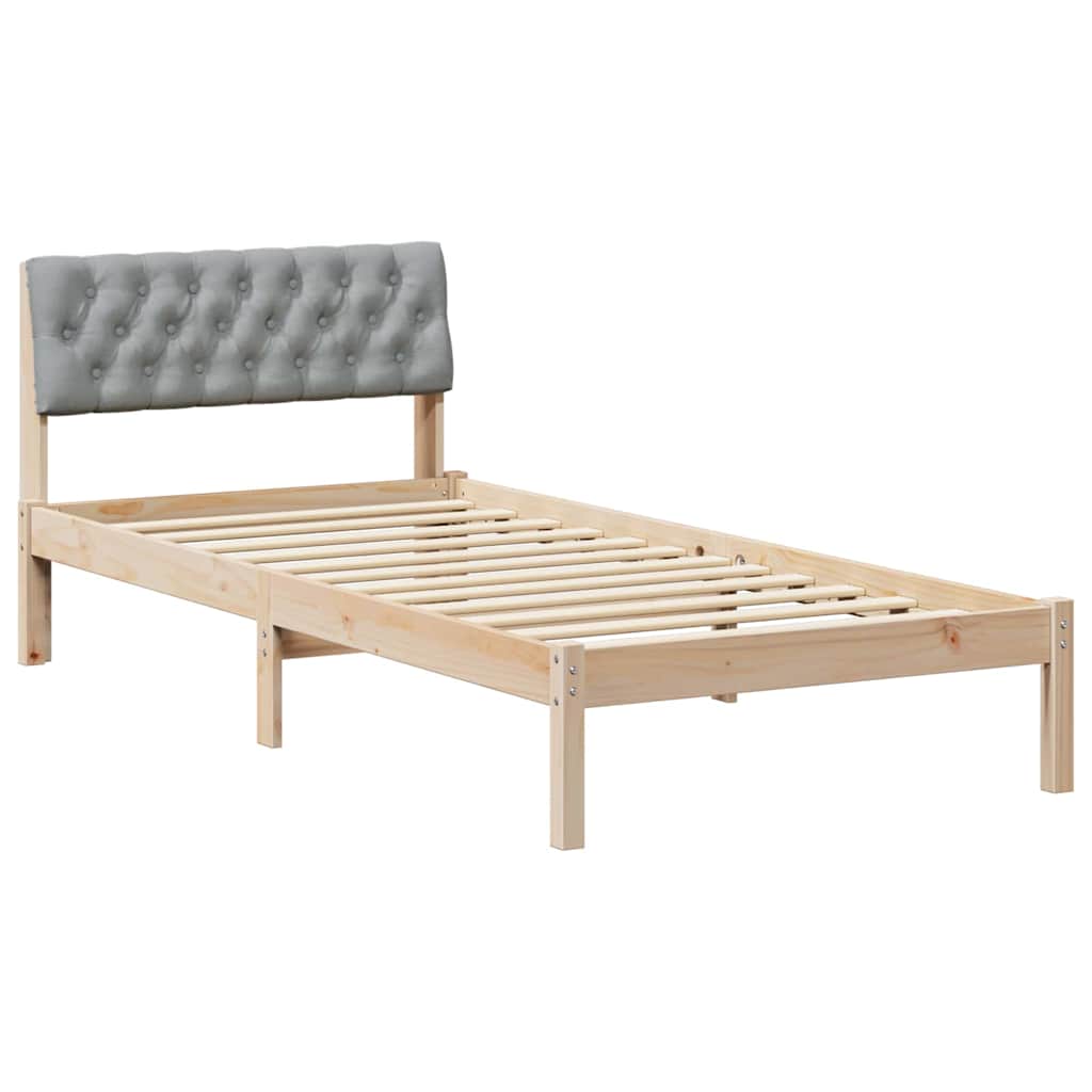 Estrutura da cama marrom e cinza claro 90 x 200 cm