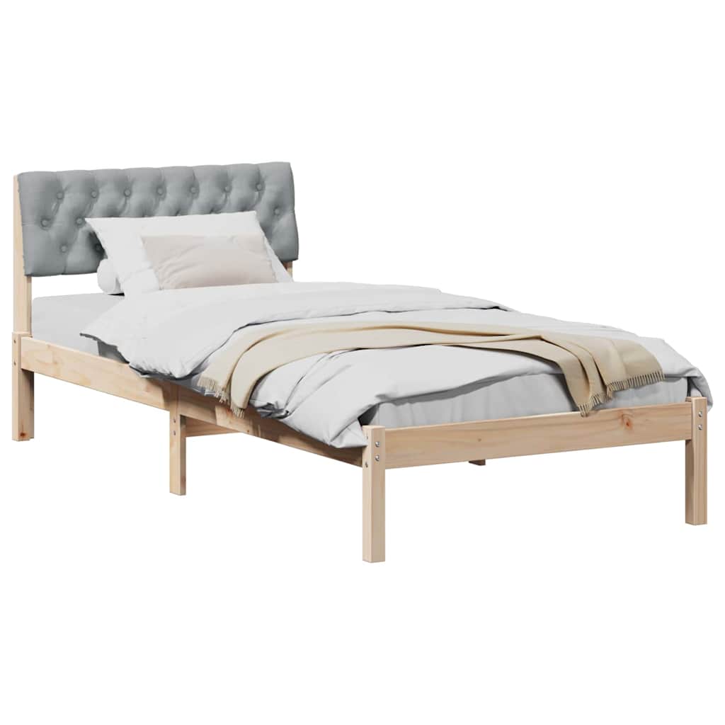 Estrutura da cama marrom e cinza claro 90 x 200 cm