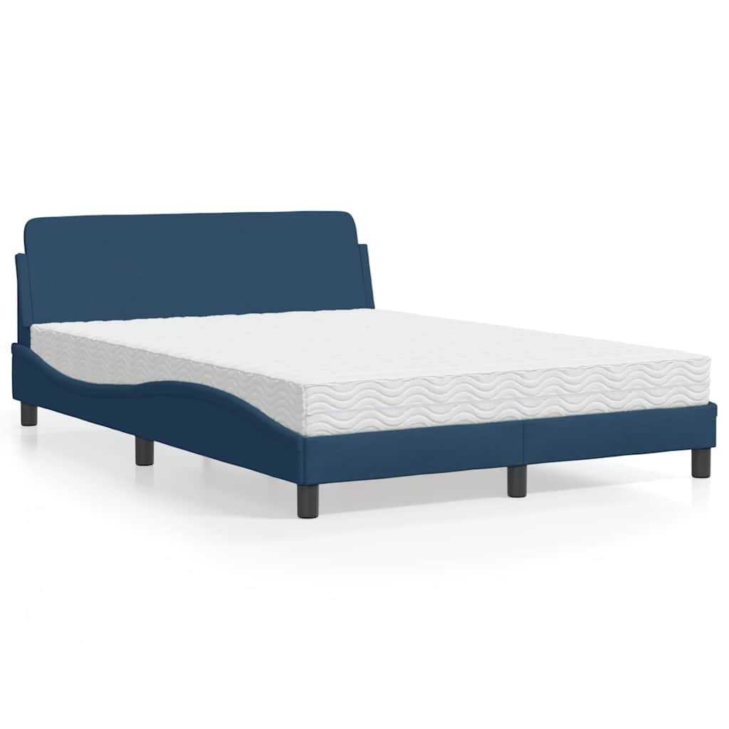 Cama com colchão dover 120x200 cm tecido azul