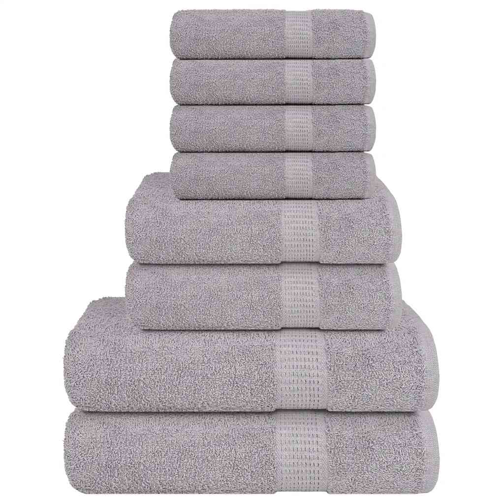 8Pcs conjunto de toalhas frogn 360 g/m² cinza