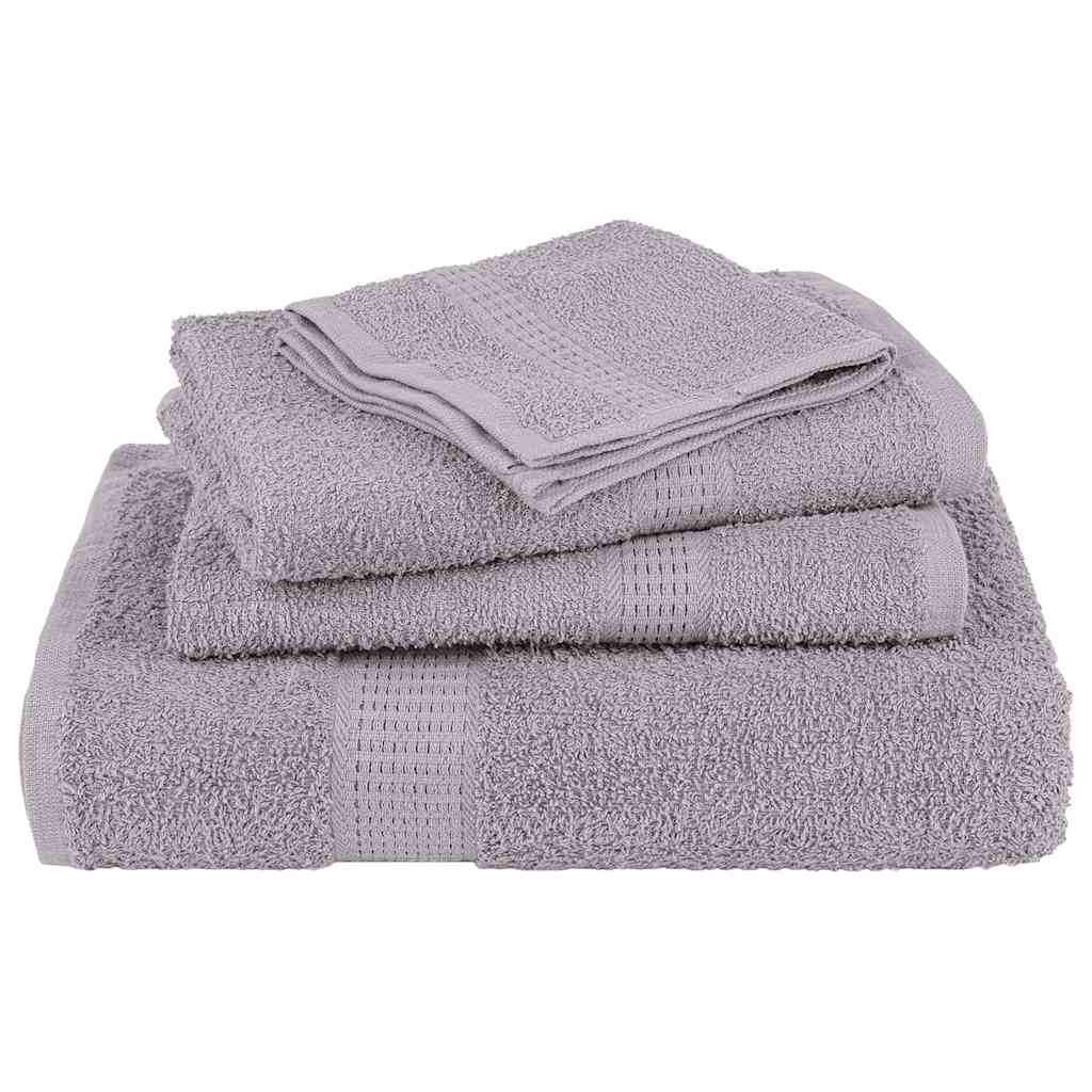 8Pcs conjunto de toalhas frogn 360 g/m² cinza