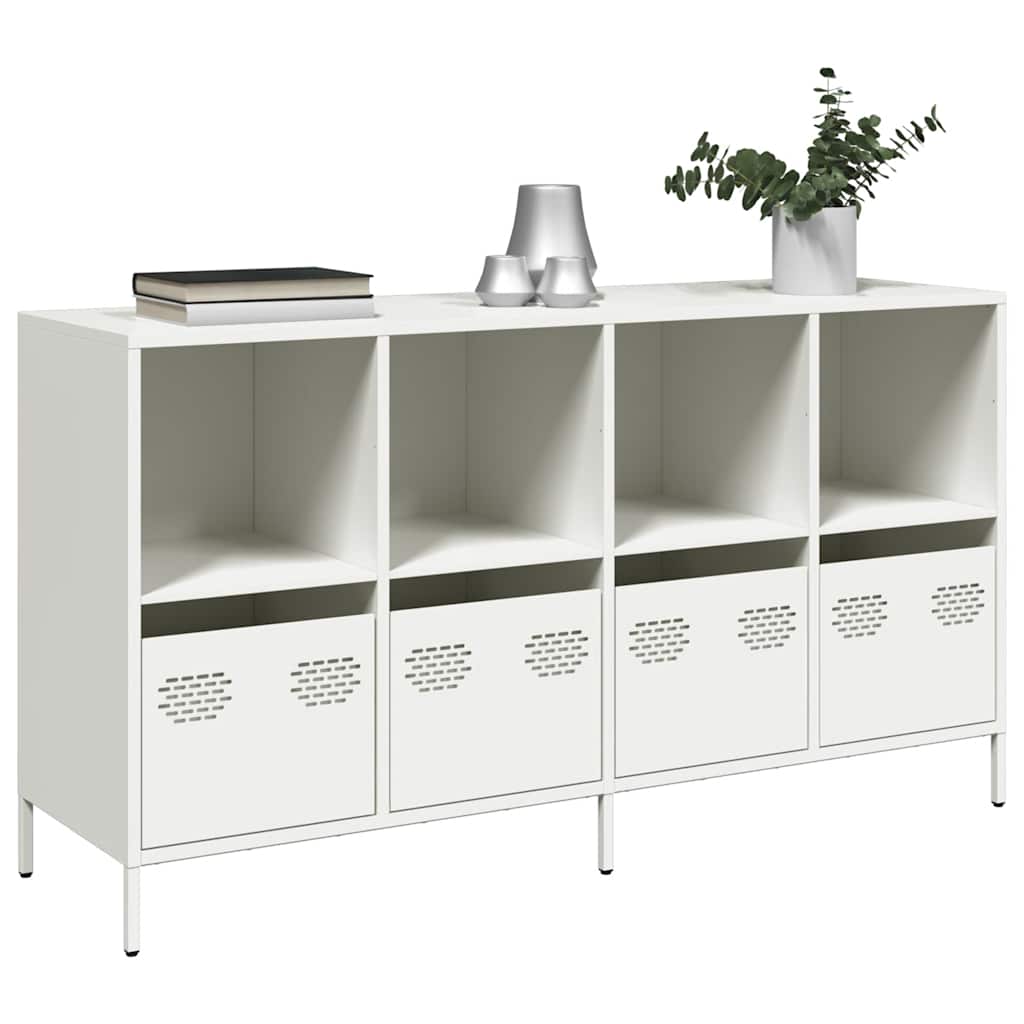 Aparador 135x39x73,5 cm aço laminado a frio branco