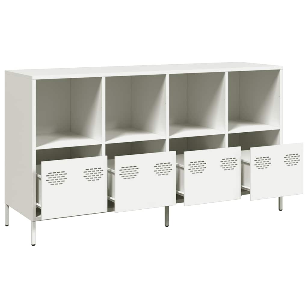 Aparador 135x39x73,5 cm aço laminado a frio branco