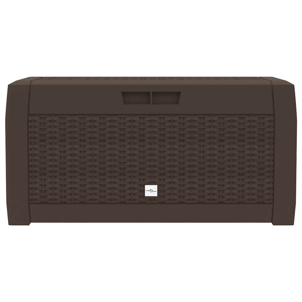Caixa de arrumação p/ jardim 119x48x60cm polipropileno castanho