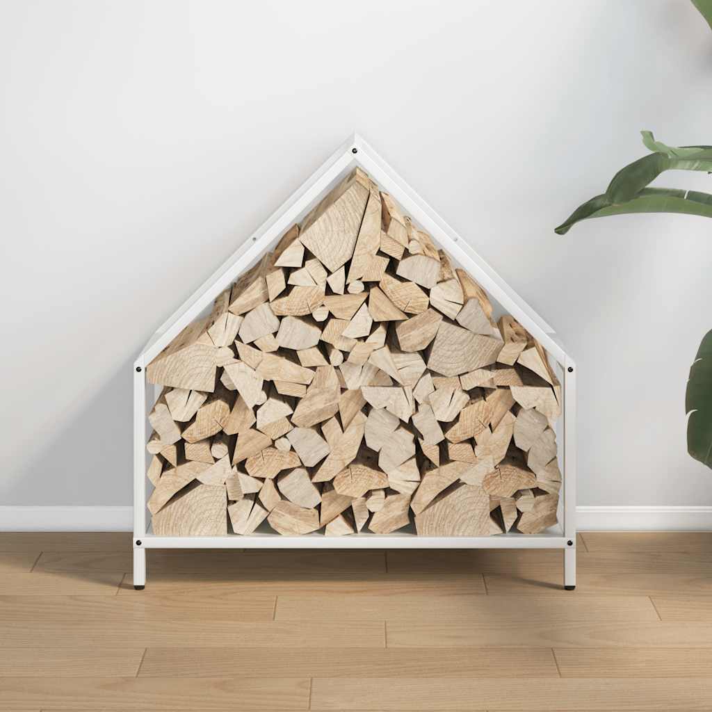 Suporte para lenha 60x25x60 cm aço laminado a frio branco