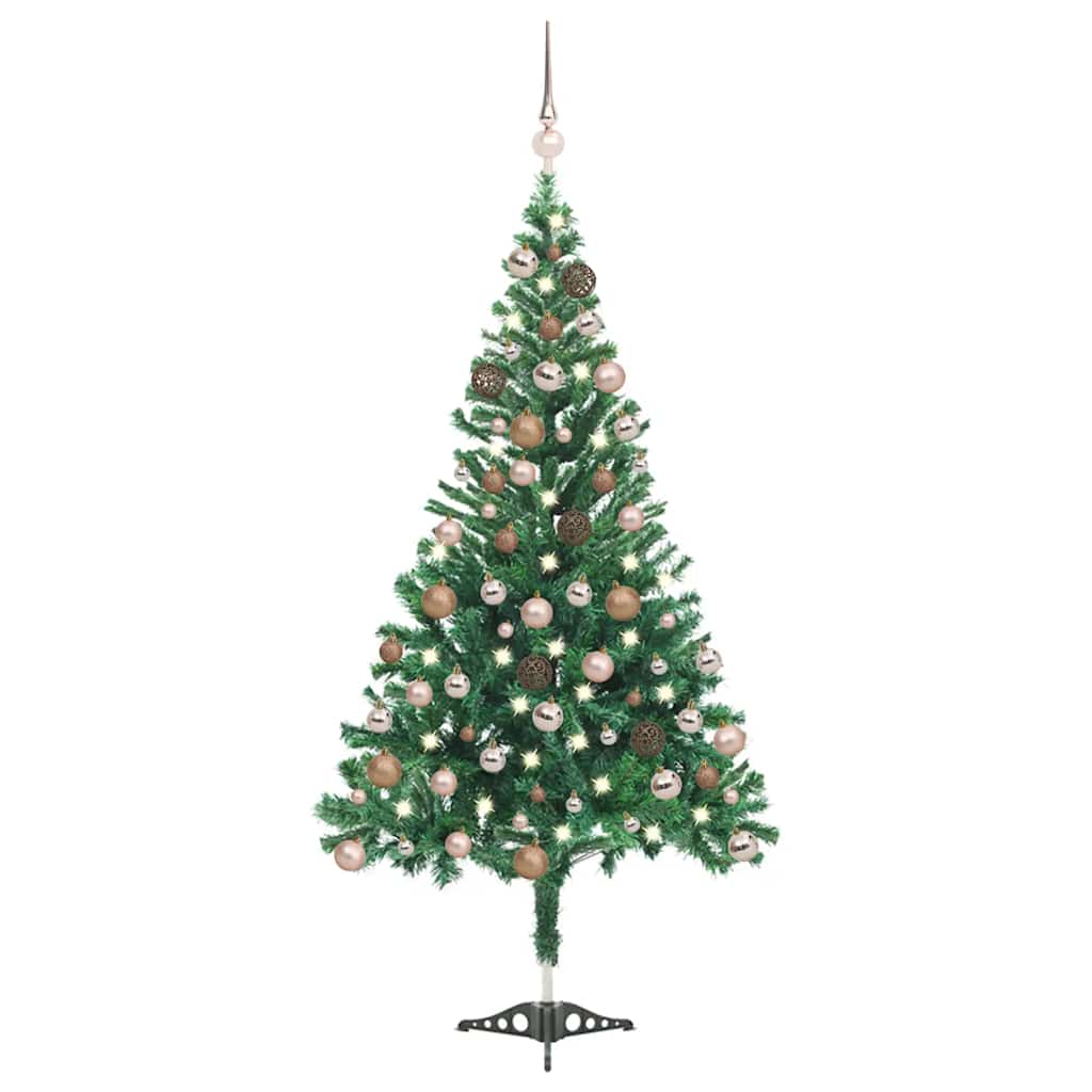 Árvore de natal artificial pré-iluminada com bolas 230 ramos