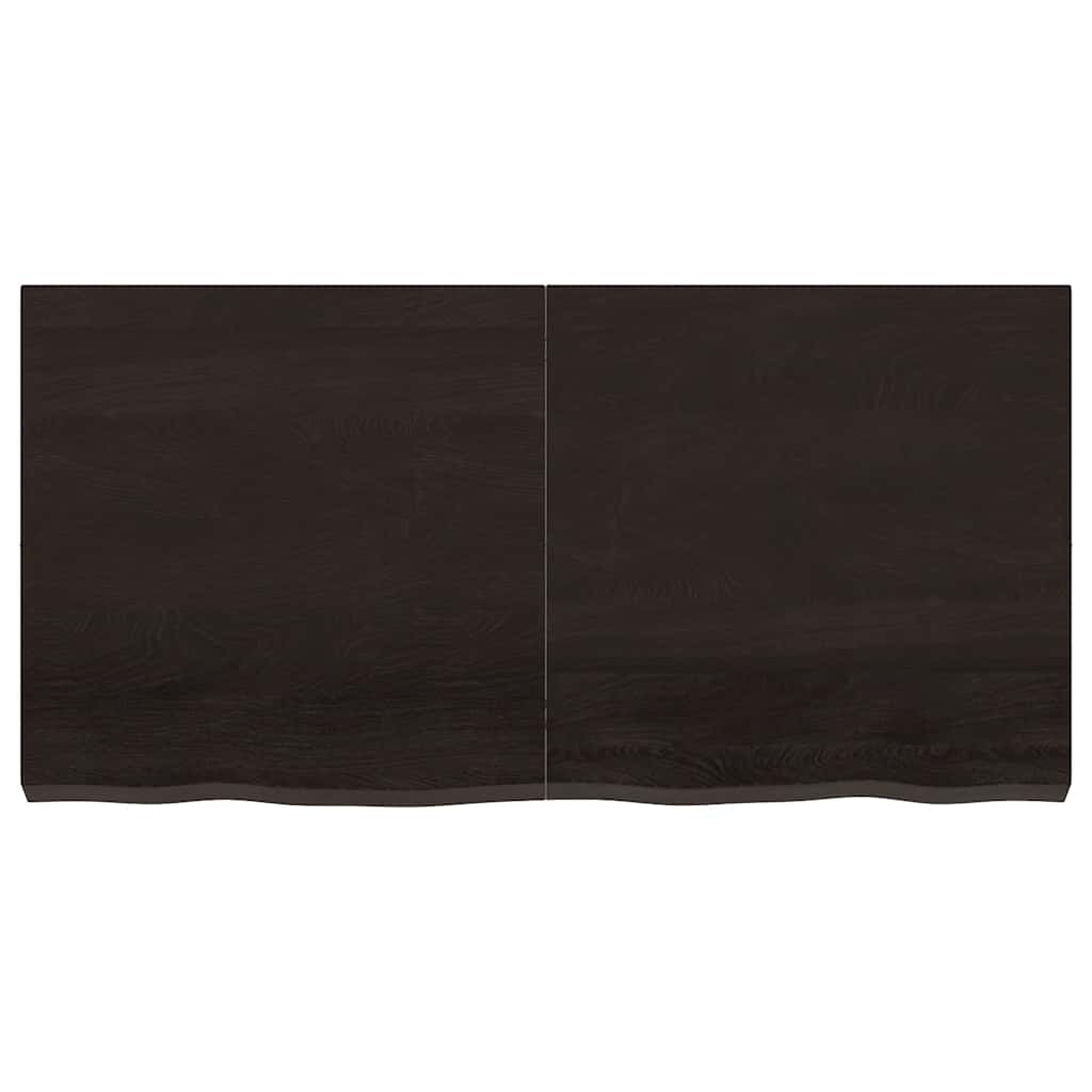 Bancada p/ wc 120x60x(2-6)cm madeira tratada maciça castanho