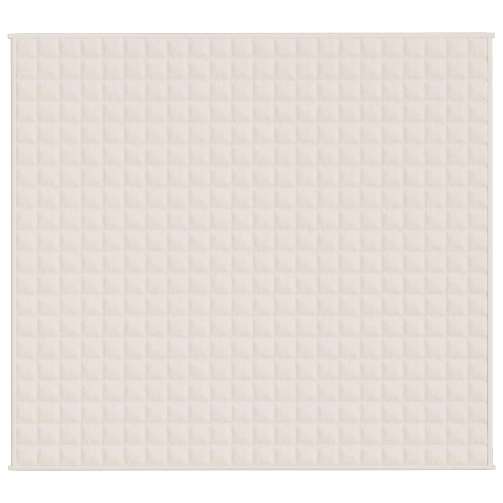 Manta pesada 9 kg 200x225 cm tecido creme-claro