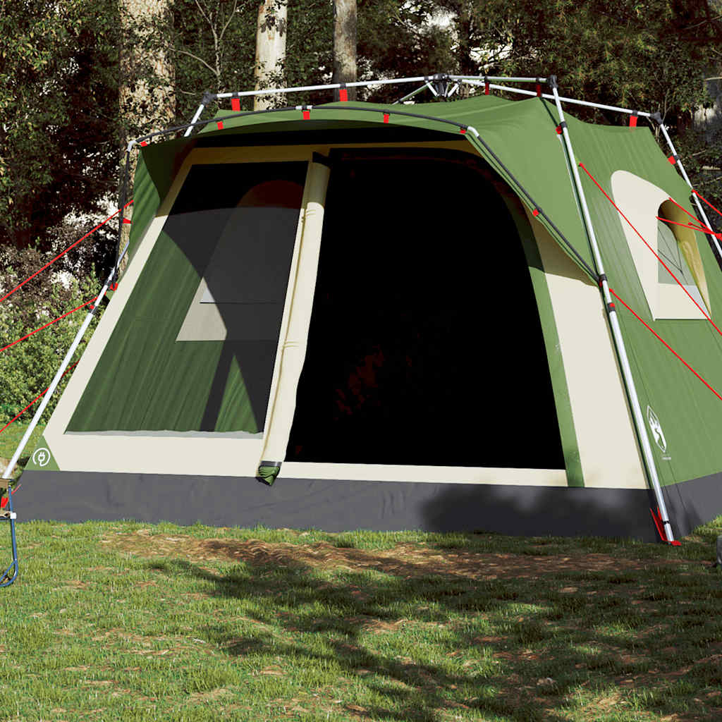 Tenda familiar cabana 7 pessoas libertação rápida verde