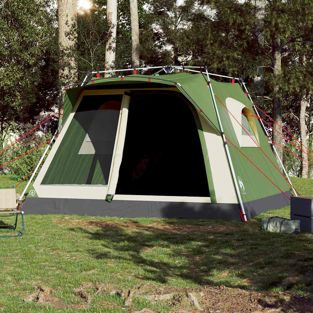 Tenda familiar cabana 7 pessoas libertação rápida verde