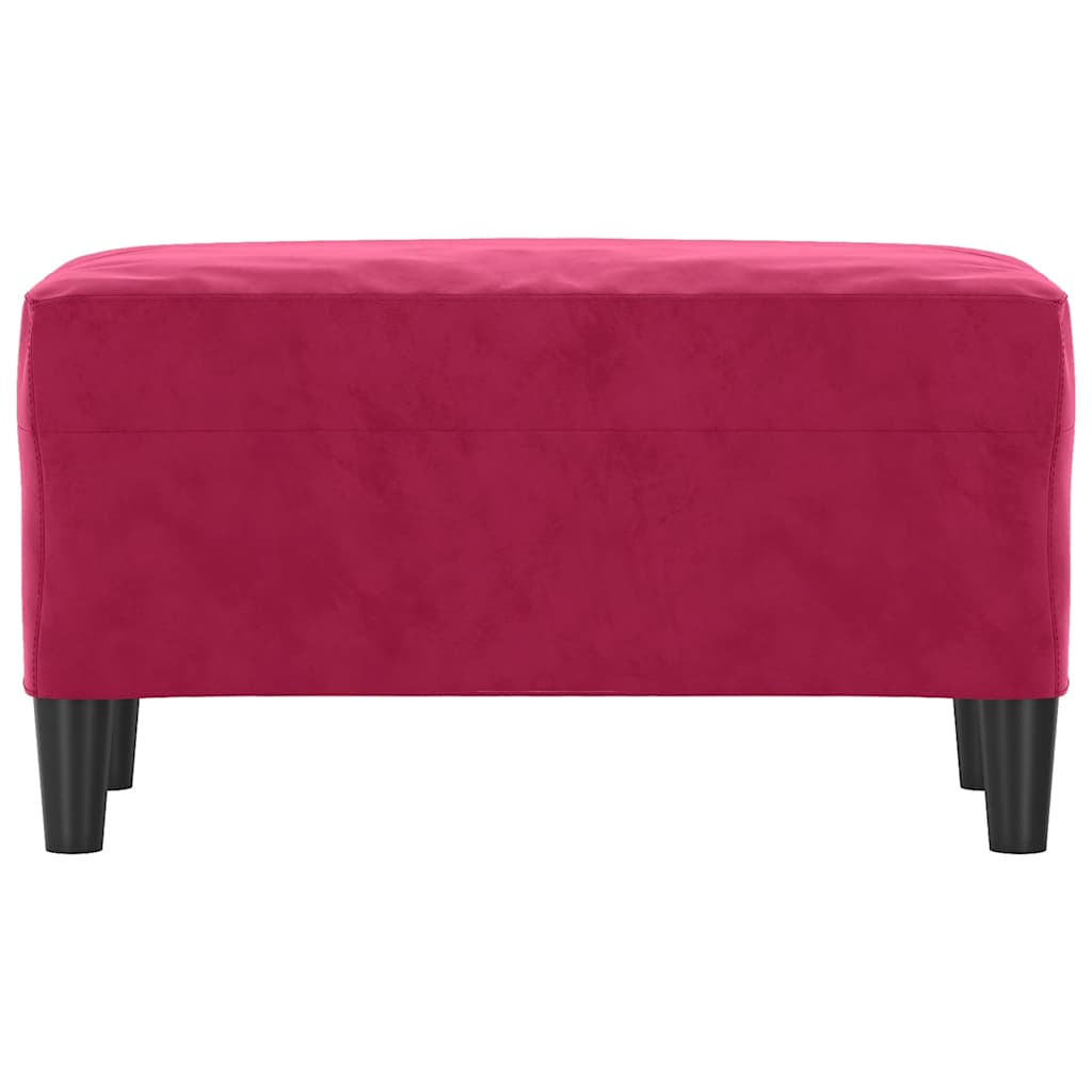 Banco 70x35x41 cm veludo vermelho tinto