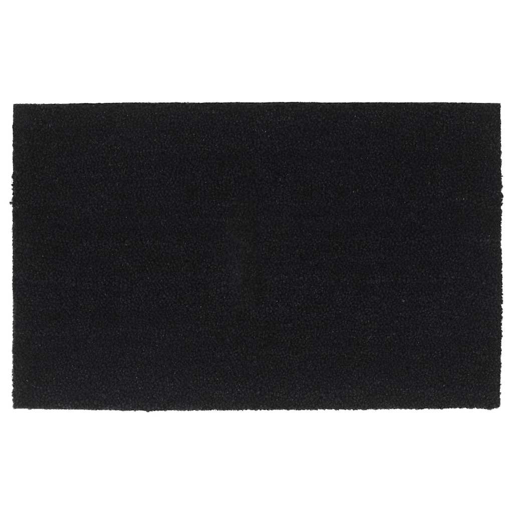 Tapete de porta 50x80 cm fibra de coco tufada preto