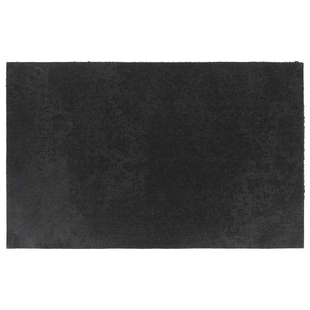 Tapete de porta 50x80 cm fibra de coco tufada preto