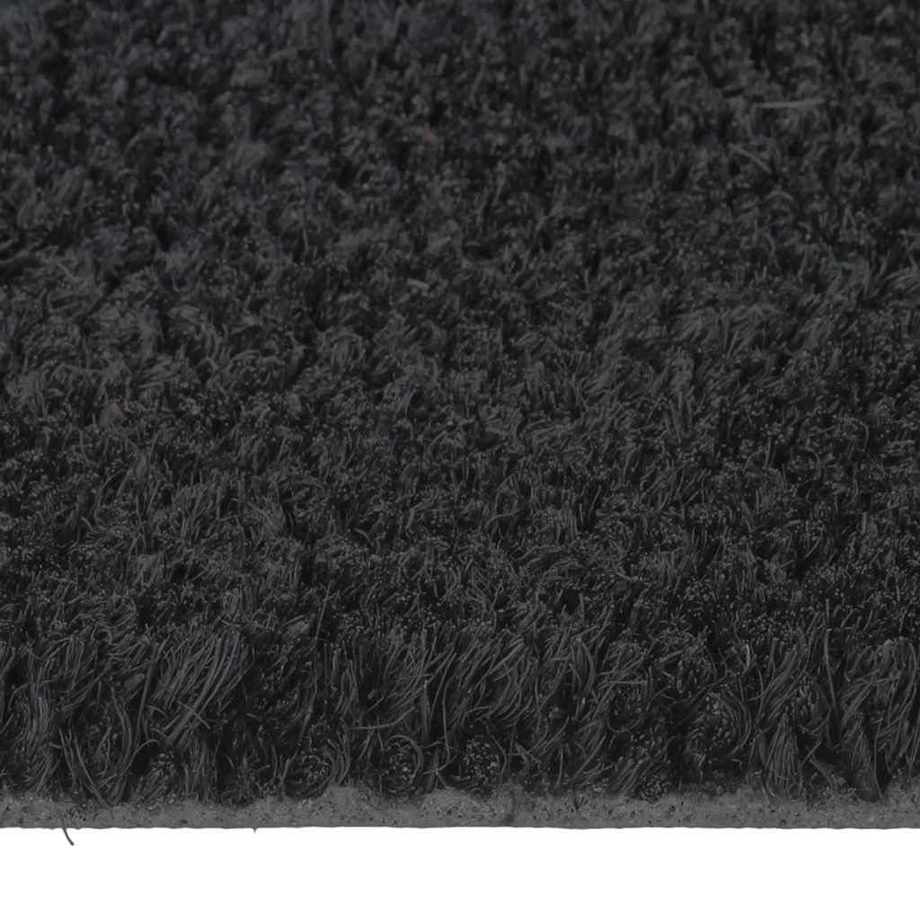 Tapete de porta 50x80 cm fibra de coco tufada preto