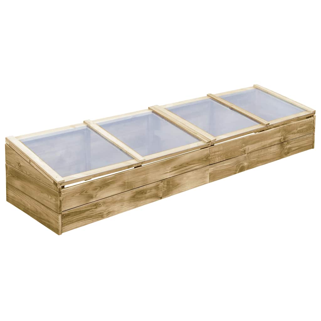 Estufas 2 pcs 200x50x35 cm madeira de pinho impregnada