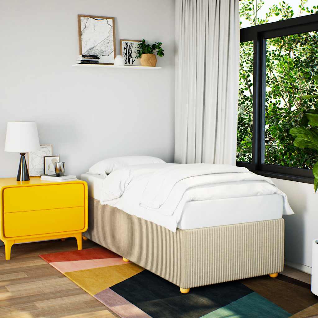 Estrutura de cama sem colchão 80x200 cm creme