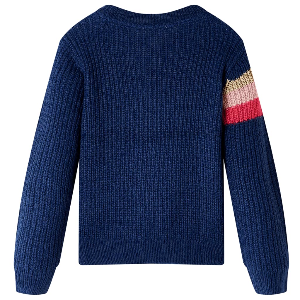 Camisola de malha para criança azul-marinho 128